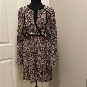 Anthropologie California Moonrise Multicolour Paisley Boho Dress Medium